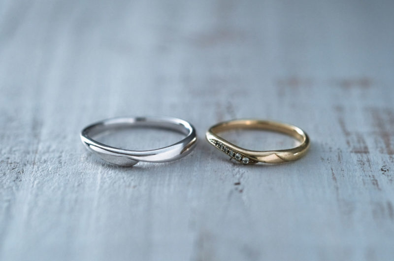 
デザインが個性的なマリッジのエドーオリジナルブランド『メリア／melia』