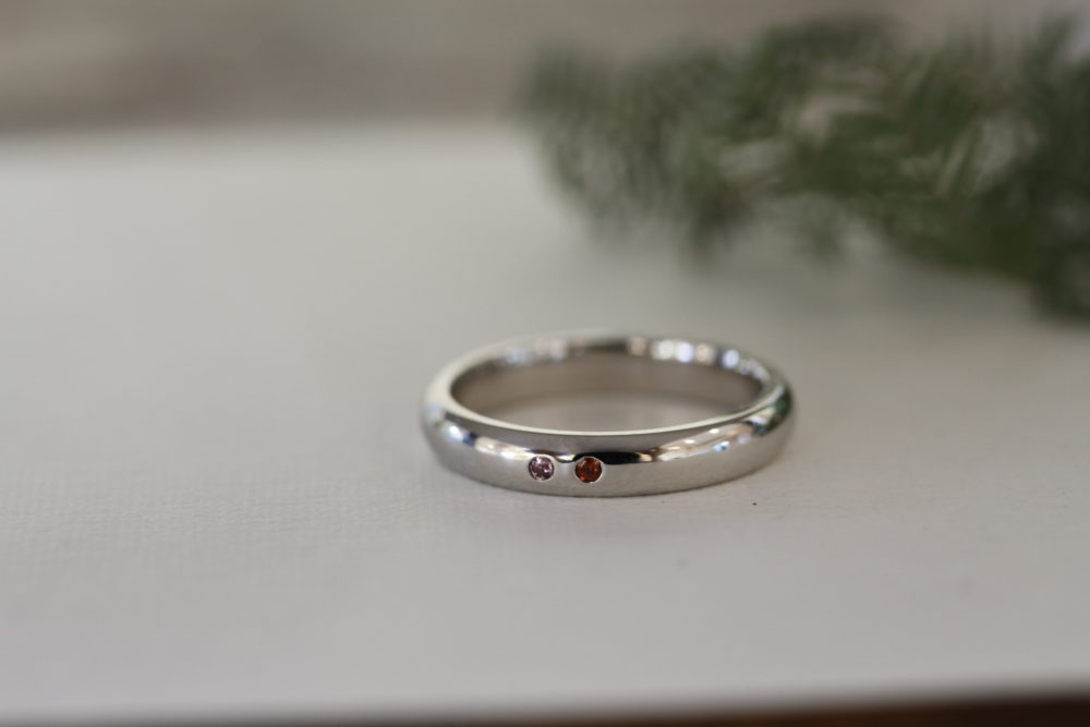 婚約指輪のダイヤを使って普段使いのできるリングとネックレスへとリメイク