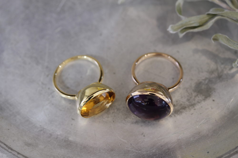 家に眠っていたジュエリーを 娘たちの指輪に