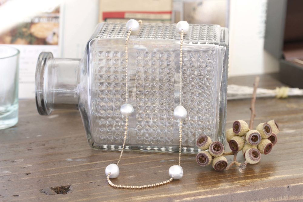 パールネックレスをピアスやブレスレット・ネックレスに