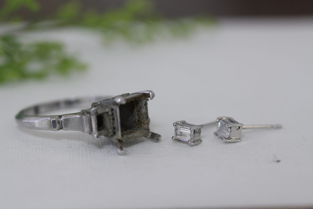 昔のジュエリーを自分と娘用にリフォーム