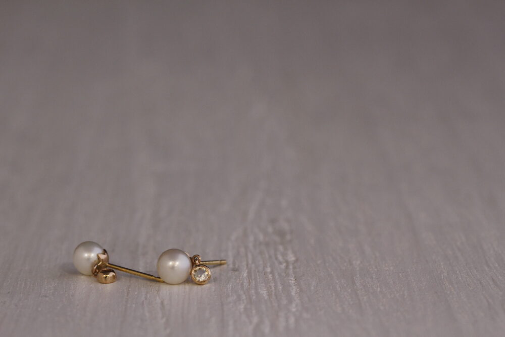 パールのピアスを指輪とペンダントトップへ