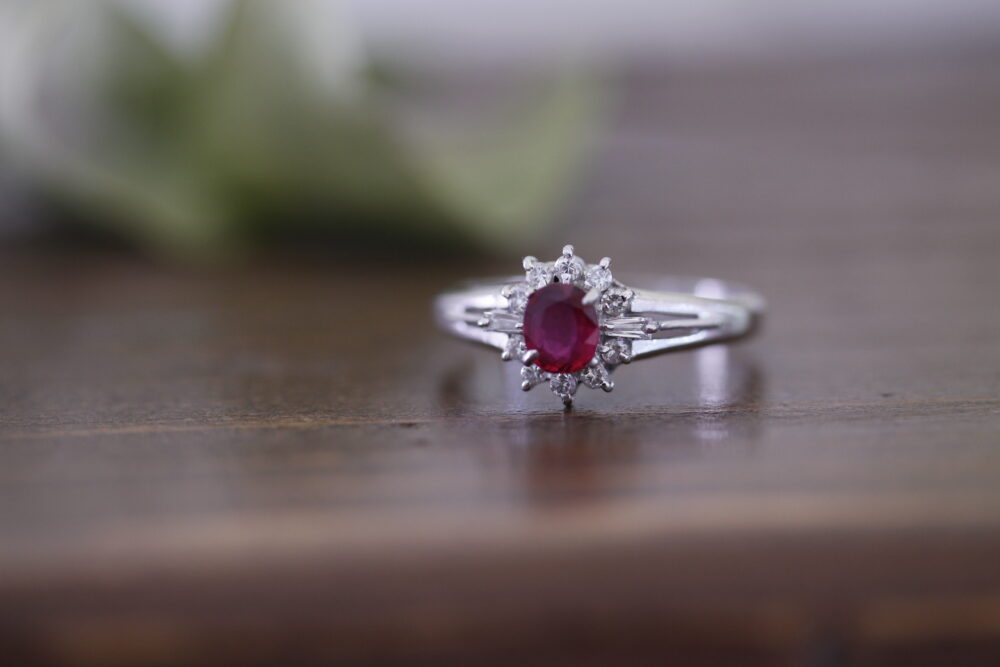 お母様のルビーの指輪を娘さんの指輪へ