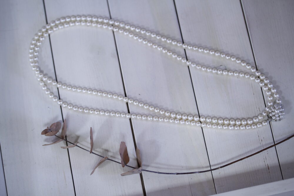 ダイヤのルースと真珠で普段づかいのネックレス