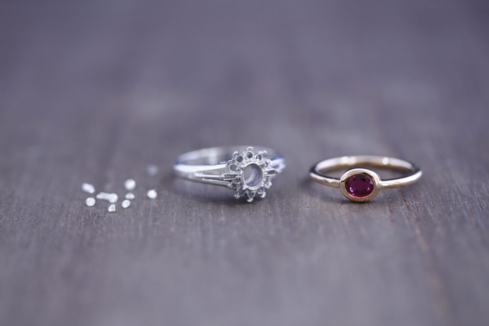 母の指輪を娘の指輪へ<br />
