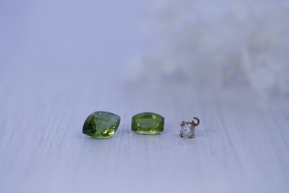 誕生石のペリドットでネックレスと指輪をフルオーダー