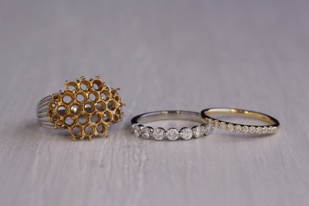 ゴージャスなダイヤの指輪を<br />
エタニティリングへ