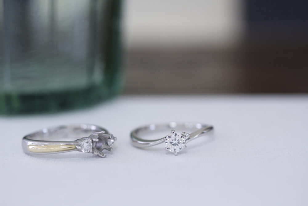 ダイヤの指輪のデザイン変更