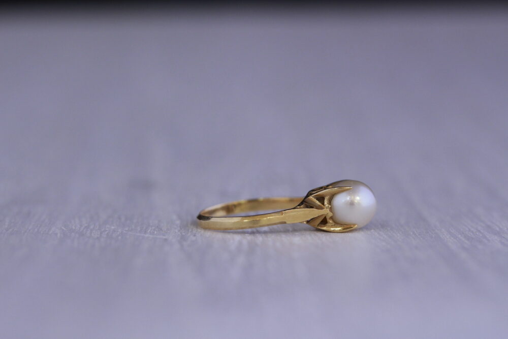 パールの指輪をネックレスへ