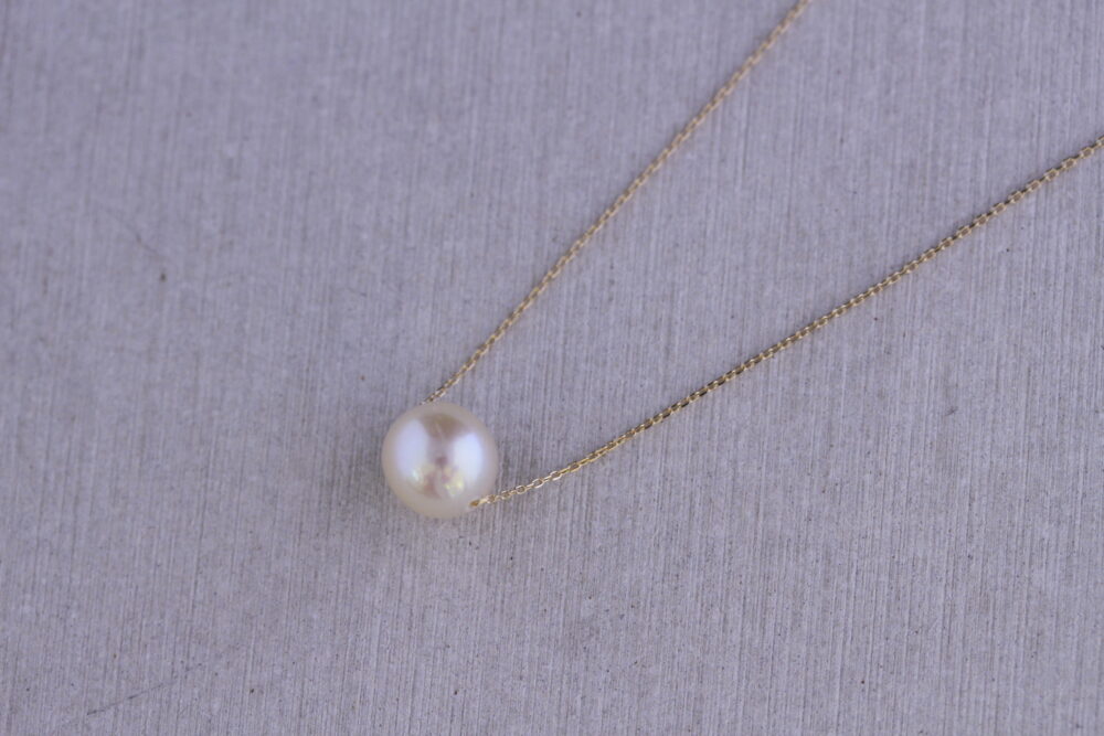 パールの指輪をネックレスへ