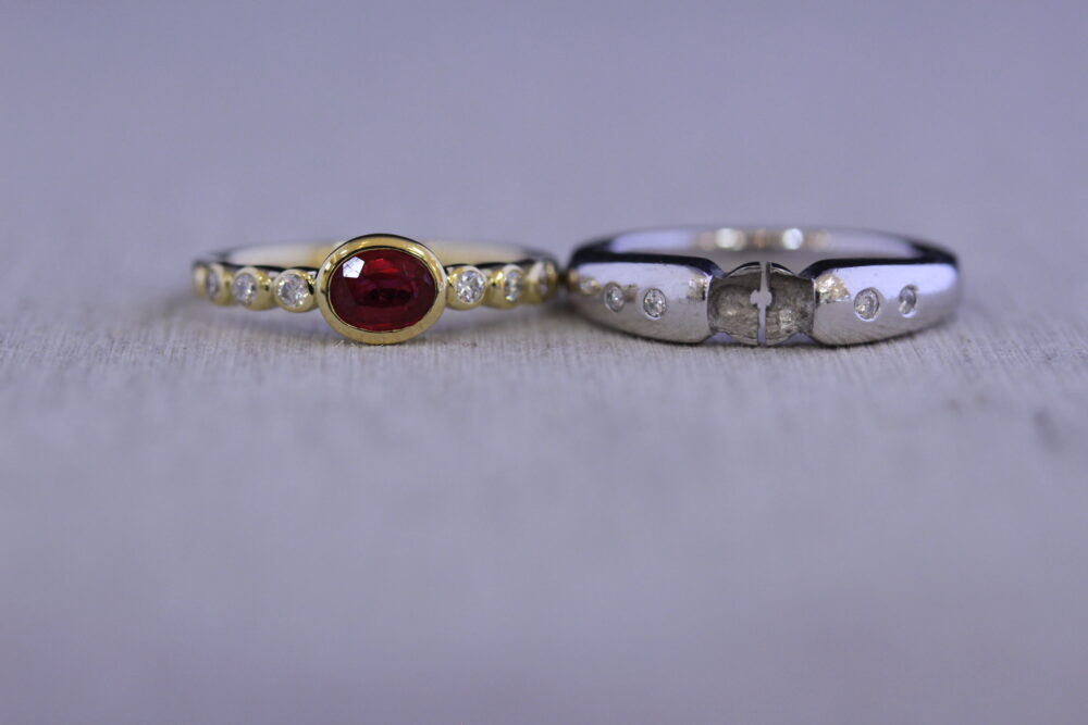 昔購入した指輪の<br />
デザインを変える