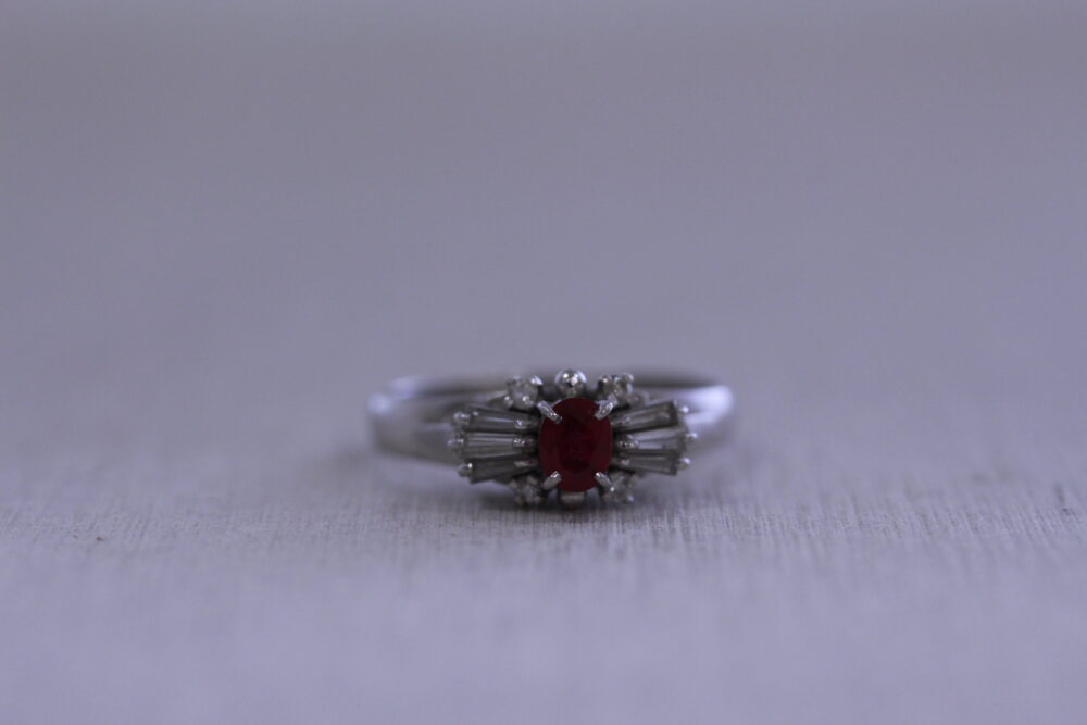 ルビーの指輪をブレスレット＆リングの2つに