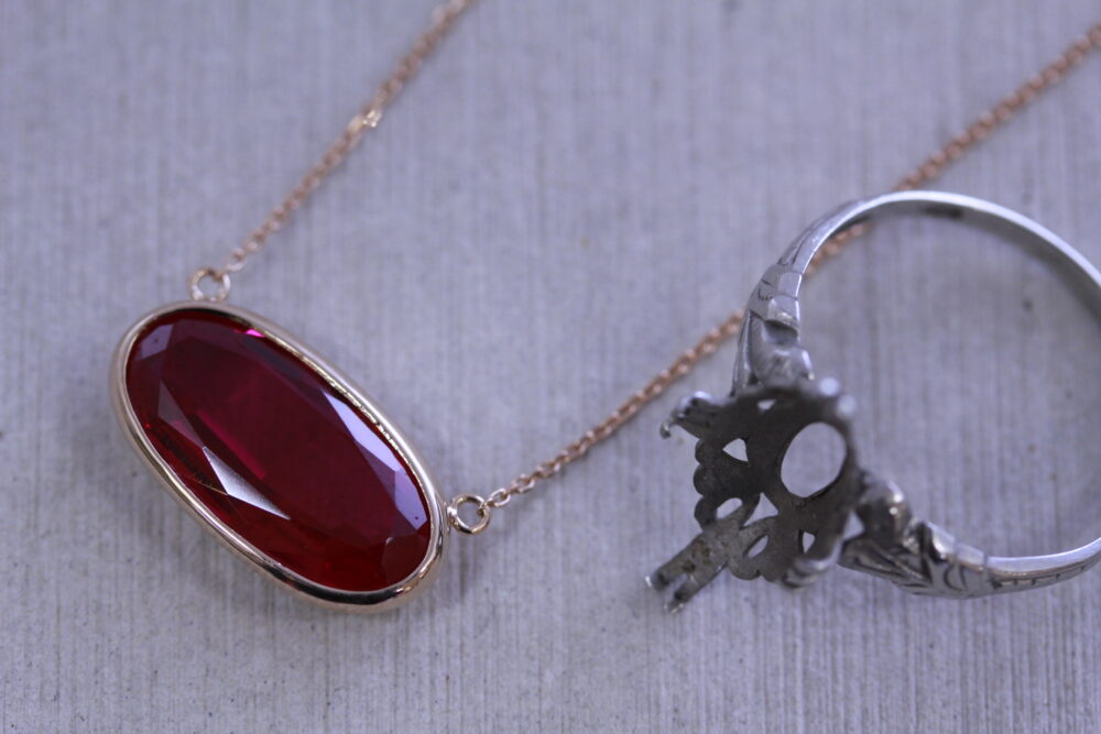 お婆様の指輪をネックレスへ