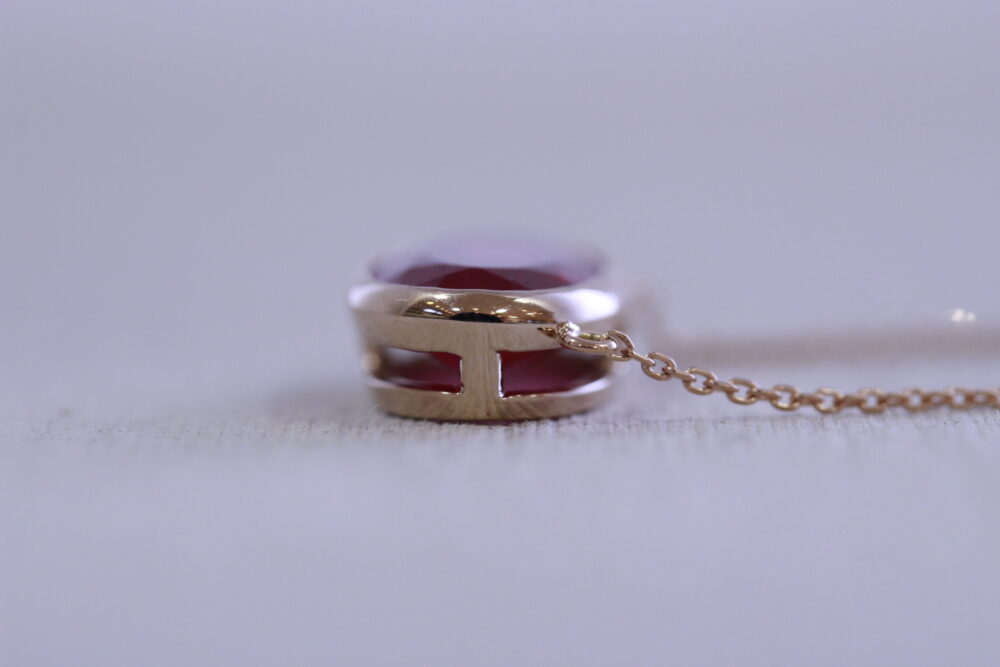 ルビーの指輪をネックレスへ