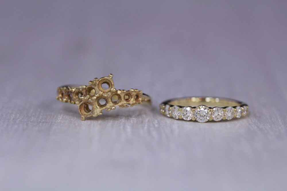 ダイヤリングのデザイン変更