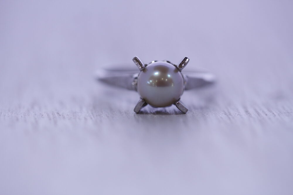 パールの指輪をネックレスへ