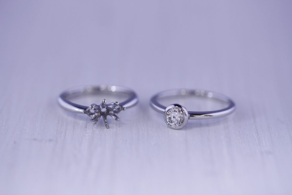 指輪を新しいデザインへ