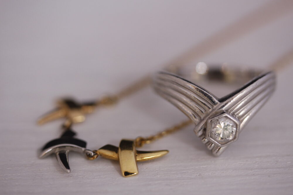 指輪とネックレスを使って新しいネックレスへ