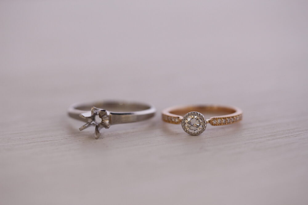 ダイヤの指輪のデザイン変更