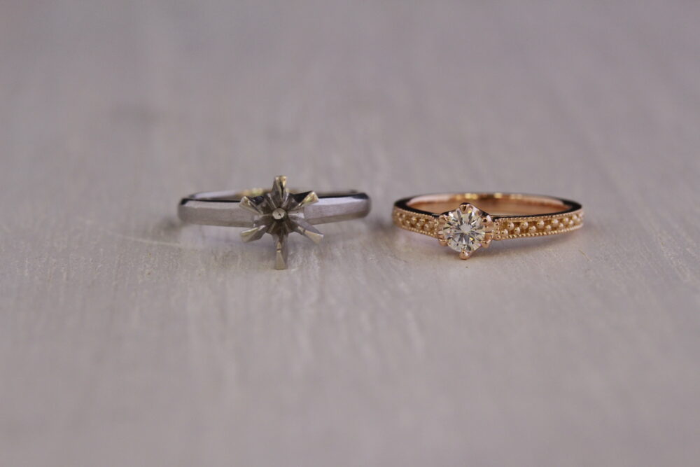 母の指輪を娘の指輪へ<br />
