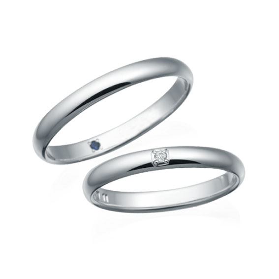 
甲丸のリングに1粒のダイヤモンド定番のエルドーセレクトブランドのサムシング・ブルー