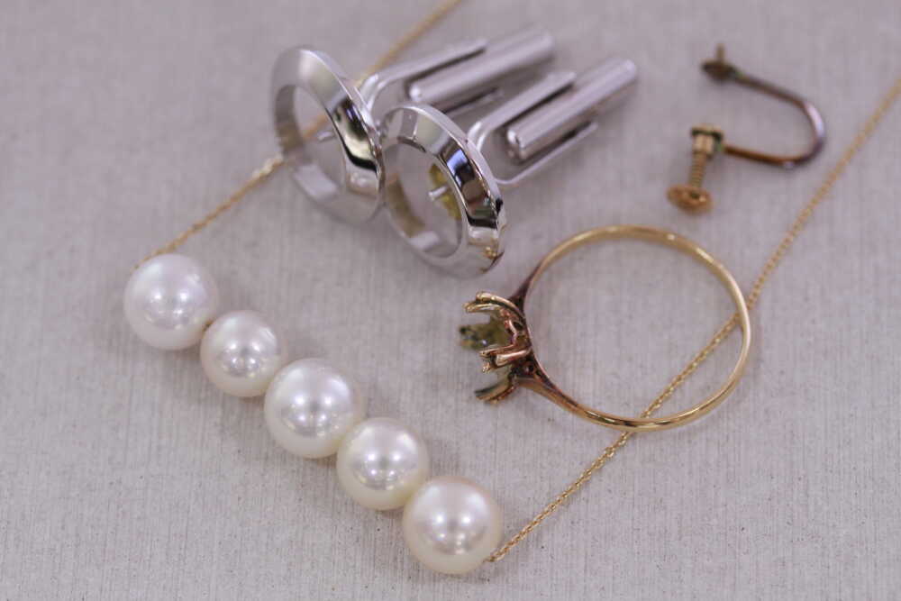 指輪の真珠でネックレスに