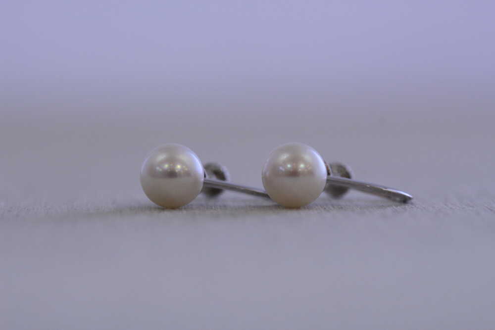 パールのイヤリングを2本のネックレス