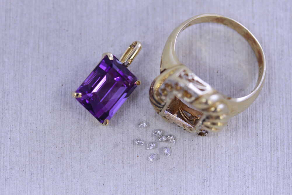 アメシスト指輪からネックレストップに