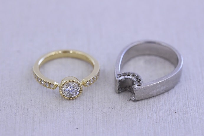 ダイヤの指輪を指輪に