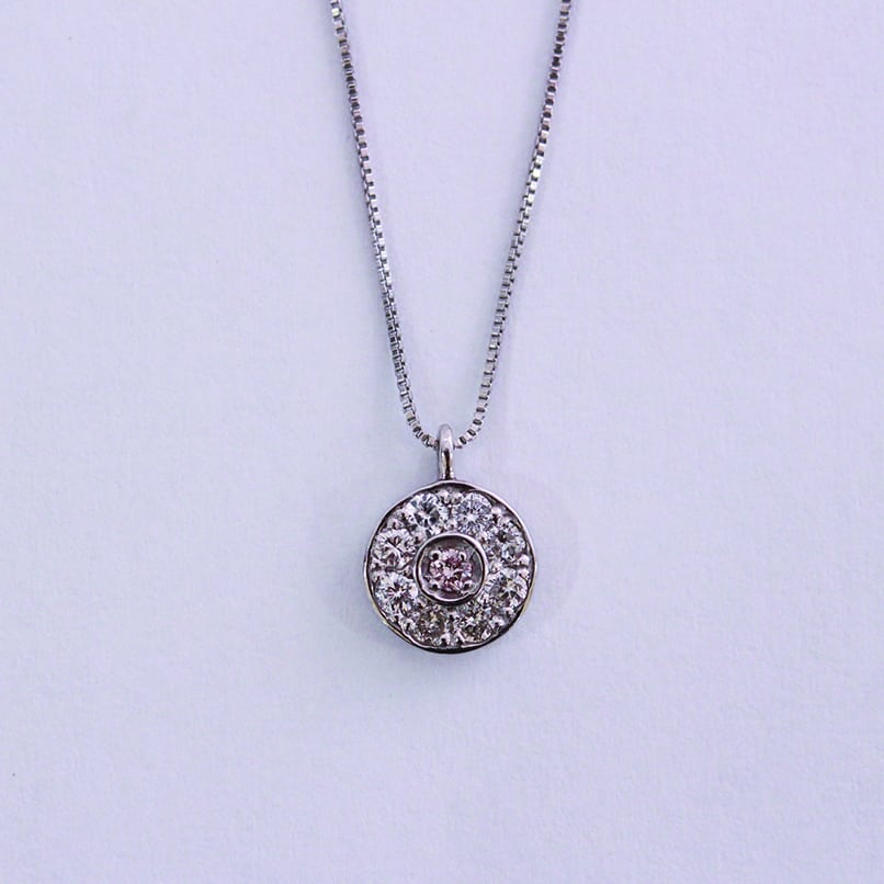 
ピンクダイモンドネックレス